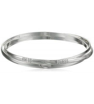 GUESS "Basic" Silver 3 Piece Interlocking Bangle Bracelet - CV1160FK1G9
