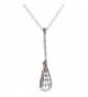 Sterling Silver Lacrosse Stick Pendant Necklace- 18" - CT12H8VGEVJ