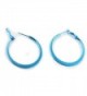 Set of Anodized Stainless Steel Star Hoop Earrings- Color: Blue - Height:44mm-thickness:2mm - CD115BRQMXD