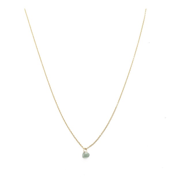 HONEYCAT Gold Jade Karma Single Crystal Necklace | Minimalist- Delicate Jewelry - CO12EME9J4J