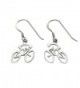Sterling Silver Bike and Rider Wire Earrings - CH1104V3WYX