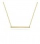 Bling Jewelry Modern Bar Pendant Gold Plated Necklace 16 Inches - CD12K5IJJ4V