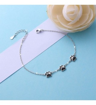 Sterling Silver Puppy Print Bracelets in Women's Link Bracelets