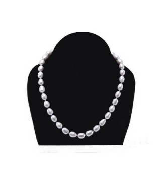 JYX Exquisite 8.5-10.5mm Gray Cultured Freshwater Pearl Necklace 18 inches - CG12O6O6AUJ