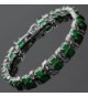 Simulated Emerald Plated Tennis Bracelet in Women's Tennis Bracelets