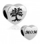 CandyCharms Heart Love Mom Tree of Life Stainless Steel Beads For Bracelets - CJ12O5NZUXM