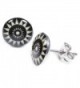 Pair Stainless Steel Glow In The Dark Sun Flower Post Stud Earrings - CK11DE853E5