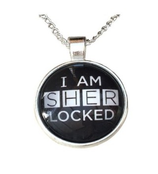 Holmes Jewelry "I am SHERLOCKED" Glass Cabochon Pendant Necklace - CC126B04DJD