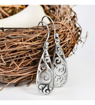 Bassion Sterling Filigree Teardrop Earrings