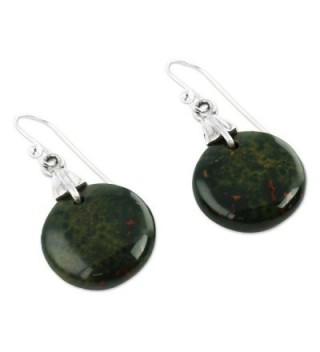 NOVICA Bloodstone Sterling Earrings Justice