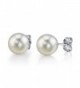 14K Gold 6.5-7.0mm White Freshwater Cultured Pearl Stud Earrings - AAA Quality - CQ11WLMHERJ