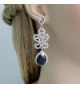 EVER FAITH Teardrop Earrings Flawless