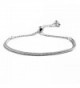 Peermont Jewelers Sterling Silver Round Snake Chain Adjustable Bracelet - CV12NG8WDLO