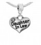 Daughter in Law Heart Dangle Bead for Snake Chain Charm Bracelet - C3124YNYVN7