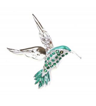 Faship Gorgeous Emerald Color Green Hummingbird Pin Brooch - CY11S43UI0T