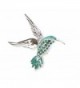 Faship Gorgeous Emerald Hummingbird Brooch