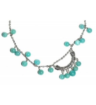 Polyth Handmade Gemstones Necklace Amazonite in Women's Pendants