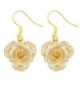 Gold Dipped Rose Earring Ivory - Ivory - CX12DS7FC47