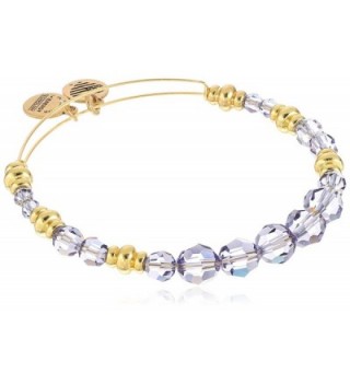 Alex and Ani "Swarovski Beaded" Royal Expandable Wire Bangle Bracelet - Purple/Gold - CD12ID5000P