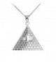 925 Sterling Silver Pyramid Charm All Seeing Eye of Providence Illuminati Pendant Necklace - CO123V73VJR