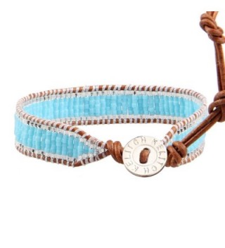 KELITCH Zircon Beaded Bracelet Leather
