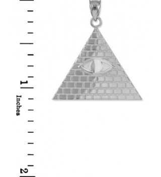 Sterling Pyramid Providence Illuminati Necklace