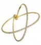 Rosemarie Collections Women's Crystal Rhinestone Criss Cross Cuff Bracelet - Gold Tone - CS11X9C3IMP