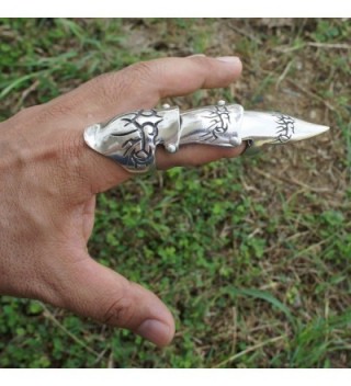 Finger Armor Silver Pewter Tribal