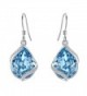EVER FAITH Sterling Teardrop Swarovski - Light Blue 925 Sterling Silver - C0185QRQ6ZG