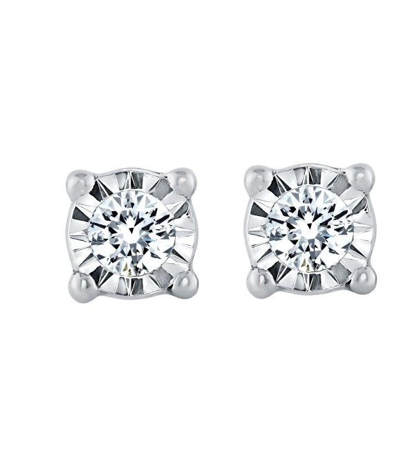 Sterling Silver 1/10cttw Diamond Stud Earring for Women - CV187INO4MZ