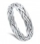 Braided Celtic Band .925 Sterling Silver Ring sizes 5-13 - CO125MABVWT