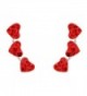 EleQueen Sterling Zirconia Crawlers Earrings - Red - CV17Z58933N