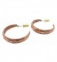 Copper Hoop Earrings CE1267C03- 1 inch in diameter - C9125SW0ZB5