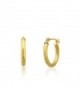 10KT Gold Polished 2X14mm French/Clip Lock Hoop Earrings(14mm Diameter) - CM12BUSUZE3