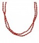 ZLYC Women Handmade Elegant Dyed Coral Stone Double Strand Necklace Resort Jewelry - Red - CS124KH8CFZ