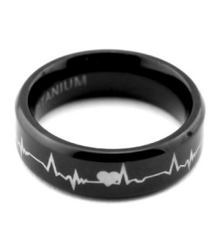 %E2%9D%A4Lifetime Matching Titanium Cardiogram Engraved in Women's Wedding & Engagement Rings