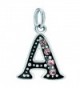 DemiJewelry Alphabet Beads A-Z Letter Initial Spacer Dangle Pink Charm For Bracelets or Necklace - C517YQH9X2K