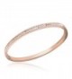 1/3 Cwt Lab Diamond 4mm Hinge Bangle Bracelet in Stainless Steel Plated in 14K Rose Gold - CE17YZOGXIS