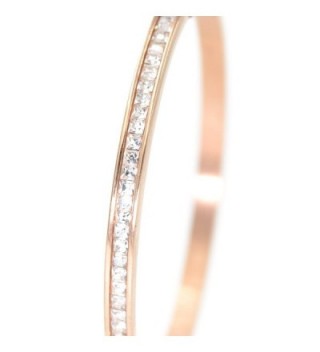 Diamond Bangle Bracelet Stainless Plated