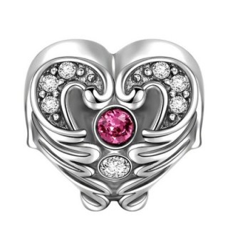 SOUFEEL Swarovski Crystal "Wings of Angel" Charm 925 Sterling Silver Charms for European Bracelets - C611ACNDU3Z