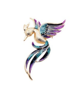 Woogge Women's Fashion Natural Insect Animal lovely Alloy Rhinestone Brooch Pins For Women Girls - Purple - C012J7RP1R5