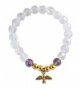Holy Spirit Medal Womens Catholic Bracelets- Glass Crystal Beads- 2.5 Inch - CR11YOVRKGF