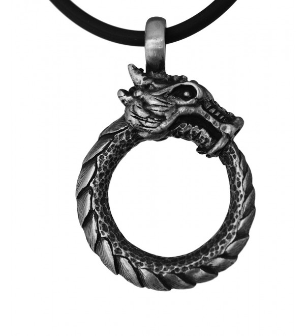 Ouroboros Uroborus Norse Dragon Serpent Snake infinity Pewter Pendant - CN12BFOQYGF