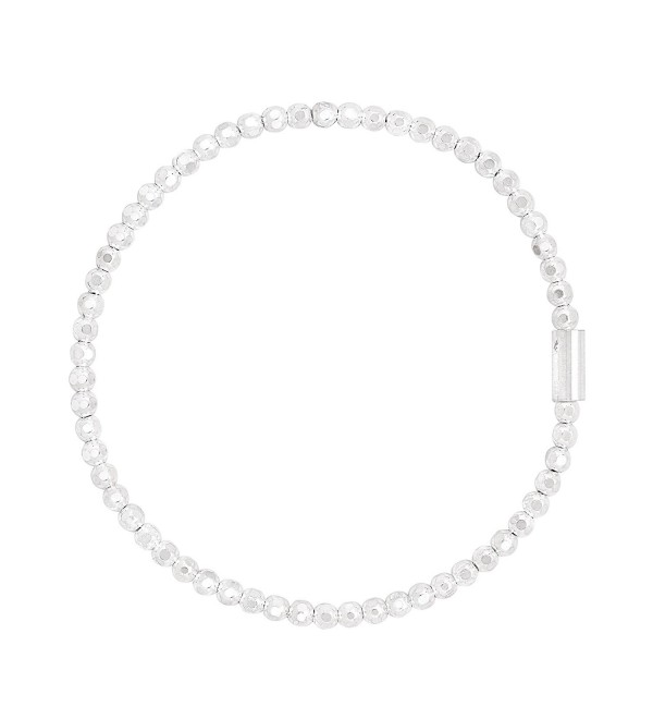 Silpada 'Charlotte' Sterling Silver Stretch Bracelet- 6.75" - C812NBYQWZB