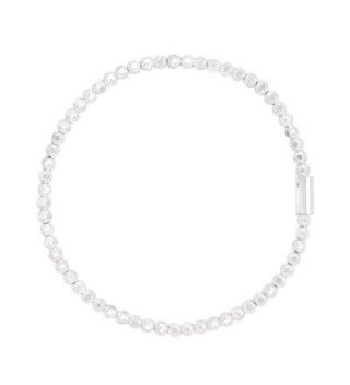 Silpada 'Charlotte' Sterling Silver Stretch Bracelet- 6.75" - C812NBYQWZB