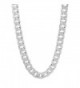 6mm Rhodium Plated Concave Cuban Link Curb Chain + Microfiber Jewelry Polishing Cloth - CX11DLAX1WV