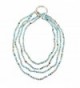 BjB 70 Inch 4MM Natural Agate Stone Beaded Hand Knotted Light Weight Endless Infinity Long Necklace. - Blue agate - CZ1864473NX