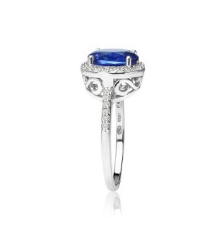 Sterling Silver Simulated Sapphire Zirconia