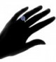 Sterling Silver Simulated Sapphire Zirconia in Women's Statement Rings