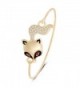 BEICHUANG Gold Rose gold Silver Plated Charming Fox Bracelet Opennable Animal Bangle - CV1847W88AU